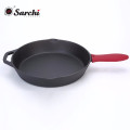 Seasoned Cast Iron Skillet with Silicone Hot Handle Holder - 12 inch